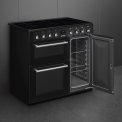 Smeg CX93IMBL inductie fornuis met 3 ovens - zwart - 90 cm. breed