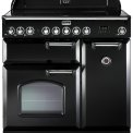 Falcon Classic Deluxe 90 inductie fornuis in zwart met chroom beslag