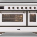 Ilve MI127NE3/AW inductie fornuis - antiek wit - 120 cm. breed