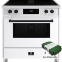 Elementi di Cucina IM9034-WT-IX-B inductie fornuis met afzuiging - wit