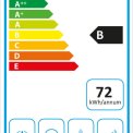 De AKC9000RVS beschikt over een zuinig energieklasse B label