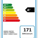 De Inventum IKV0821D heeft een zuinig energieklasse A+ label en verbruikt gemiddeld 171 kW per jaar.