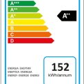 Deze Inventum vriezer heeft een zuinig energieklasse A++ label.