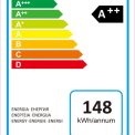 De Inventum VR600 vrieskast heeft een zuinig energieklasse A++