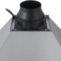 De Inventum AKS9011RVS kan aangesloten worden op een afvoer met een diameter van 120 of 150 mm.