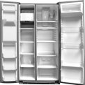 Foto van de binnenzijde van de ioMabe ORGS2DFF 6W witte amerikaanse koelkast