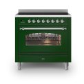 Ilve PI09NE3/EG fornuis inductie groen - 90 cm. breed