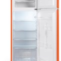Schneider SCDD208VFLO retro jaren 50 koelkast - oranje