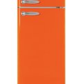 Schneider SCDD208VFLO retro jaren 50 koelkast - oranje