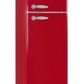 Schneider SCDD309VR retro jaren 50 koelkast - rood