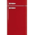 Schneider SCDD309VR retro jaren 50 koelkast - rood