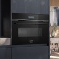 Siemens CM724G1B3 inbouw oven met magnetron - zwart glas