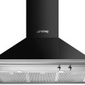 Smeg KD90HNE wand afzuigkap - zwart - 90 cm breed - Classici