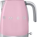 Smeg KLF04PKEU waterkoker roze heeft een inhoud van 1,7 liter