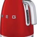 De Smeg KLF04RDEU waterkoker rood heeft een inhoud van 1,7 liter