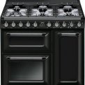 Smeg TR93NNLK fornuis - zwart - 3 ovens - 90 cm. breed