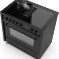 Steel Enfasi Mistral inductie fornuis met afzuiging - zwart - All Black serie
