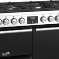 De programmeerbare ovenklok van het Stoves Precision DX S1000DF EU SS rvs fornuis