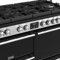 Het Stoves Precision DX S1100DF GTG EU SS rvs fornuis heeft gietijzeren pandragers