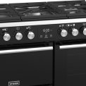 Met de ovenklok zijn de ovens van het Stoves Precision DX S900DF EU BK zwart fornuis in te stellen