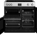 Het Stoves Precision DX S900Ei SS rvs inductie fornuis is uitgerust met vier ovens