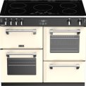 De Stoves RICHMOND S1000 EI deluxe creme inductie fornuis heeft warme creme kleur