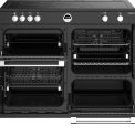 Het Stoves Sterling S1100 Ei Deluxe zwart inductie fornuis heeft vier verschillende ovens!