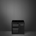 Smeg CX93IMBL inductie fornuis met 3 ovens - zwart - 90 cm. breed