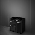 Smeg CX93IMBL inductie fornuis met 3 ovens - zwart - 90 cm. breed