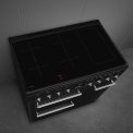 Smeg CX93IMBL inductie fornuis met 3 ovens - zwart - 90 cm. breed