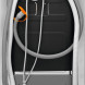 AEG FSE73407P smalle inbouw vaatwasser - 45 cm. breed