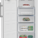 Interieur BEKO vrieskast B3RMFNE314W1 met 5 kunststof laden