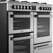 Handige opberglade onder het Belling COOKCENTRE 100 DF STA fornuis voor bakplaten en roosters