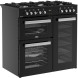Vrijstaand Belling COOKCENTRE 90DF BLK gasfornuis met drie ovens