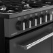 FARMHOUSE 100DF ANT fornuis met roestvrijstalen afwerking en extra ovenroosters
