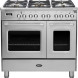 Boretti CFBG902IX3 gas fornuis - rvs - dubbele oven
