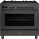 Boretti MLG96BMAT gasfornuis in antraciet met 6 messing gasbranders en XL oven