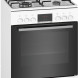 Bosch HXN391H20N wit gas fornuis - 60 cm. breed