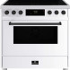 Elementi di Cucina EM9036-WT-IX-B wit inductie fornuis 90 cm breed