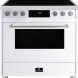 Elementi di Cucina EM9036-WT-IX-S wit inductie fornuis 90 cm breed