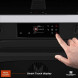 Elementi di Cucina IC9034-ZW-IX-B inductie fornuis met afzuiging - zwart - klassiek