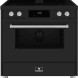 Inductie fornuis met afzuiging ELEMENTI DI CUCINA IM9034-MZ-S in mat zwart design