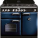 Falcon Classic Deluxe 100 inductie fornuis in de kleur blauw met chroom beslag