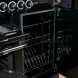 Falcon Classic Deluxe 100 inductie fornuis in de kleur zwart met chroom beslag