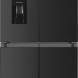 Frilec BONNMD460-WS-150-040CB side-by-side 4-deurs koelkast - blacksteel