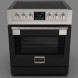 Fulgor Milano FSRC 3004 P MI ED 2F MBK fornuis inductie - zwart - 76,2 cm. breed