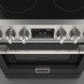 Fulgor Milano FSRC 3004 P MI ED 2F MBK fornuis inductie - zwart - 76,2 cm. breed