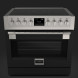 Fulgor Milano FSRC 3605 P MI ED 2F MBK inductie fornuis - zwart - 91,6 cm. breed
