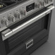 Fulgor Milano FSRC 3606 P MG ED 2F MBK gas fornuis - 91 cm. breed - zwart