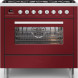 Ilve L096WMP/BU fornuis rood - 90 cm. breed